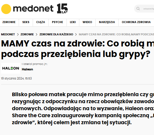 MAMY czas na zdrowie: Co robią mamy podczas przeziębienia lub grypy? 